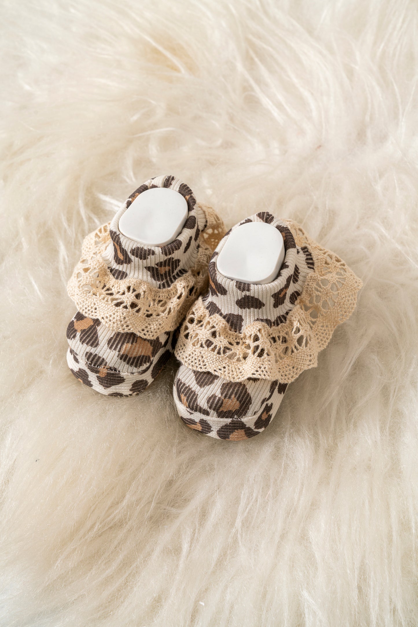 3'lü Fitilli Enesek Bebek Patiği Leopar Koleksiyonu