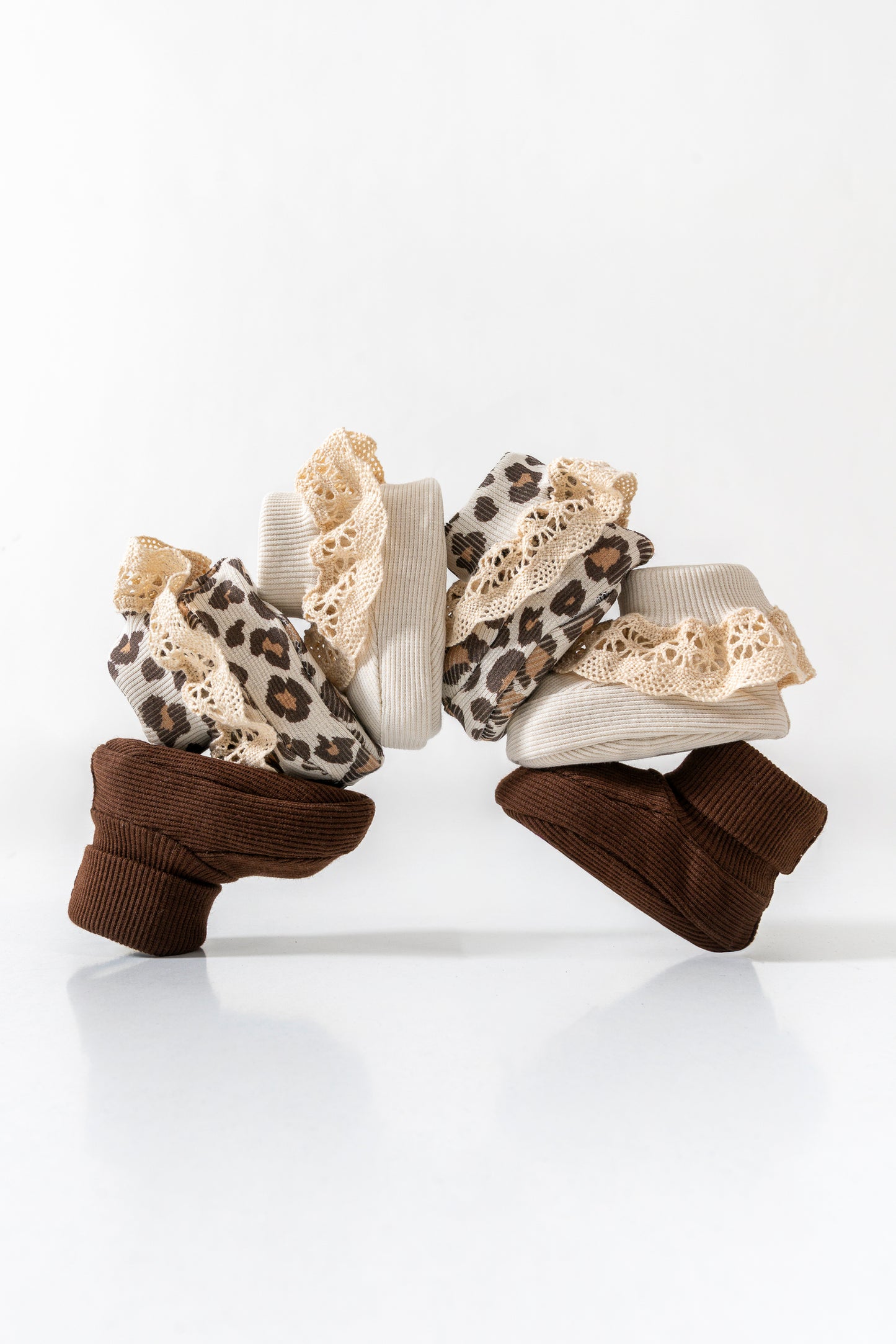 3'lü Fitilli Enesek Bebek Patiği Leopar Koleksiyonu
